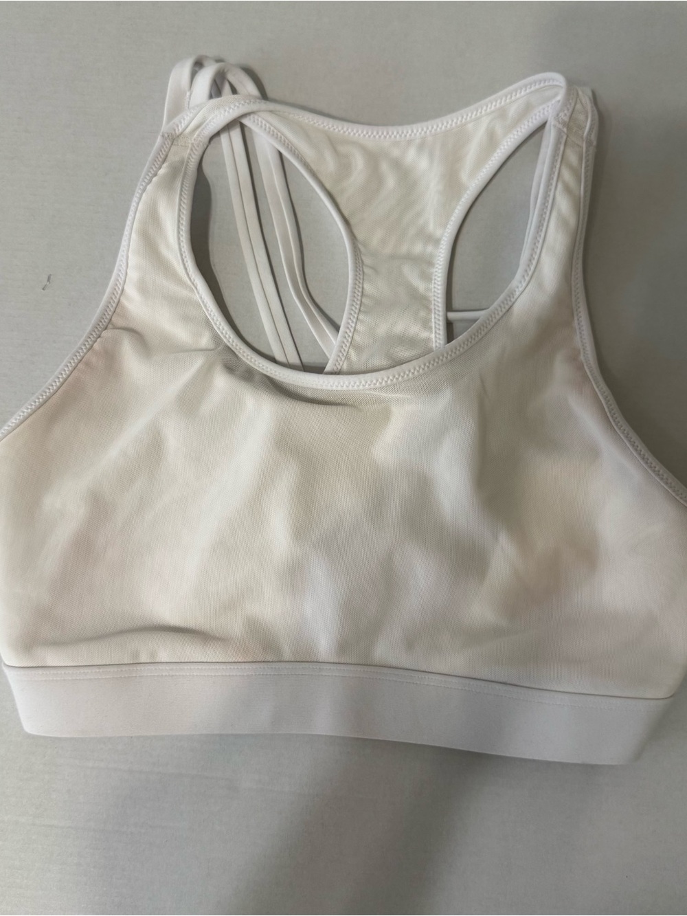 White Racerback Sports Bra - Comfortable Support